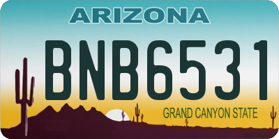 AZ license plate BNB6531