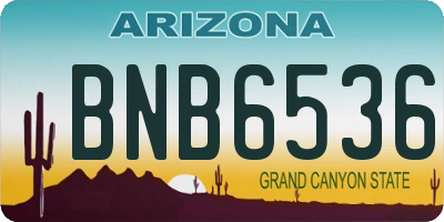 AZ license plate BNB6536