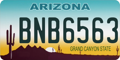 AZ license plate BNB6563