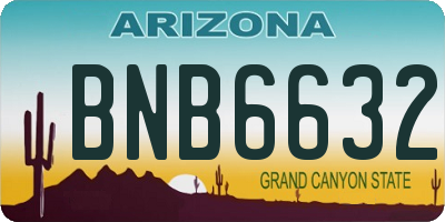 AZ license plate BNB6632