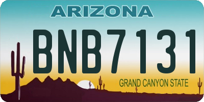 AZ license plate BNB7131