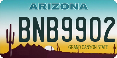 AZ license plate BNB9902