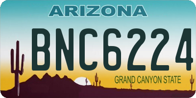 AZ license plate BNC6224