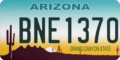 AZ license plate BNE1370