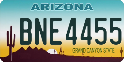 AZ license plate BNE4455