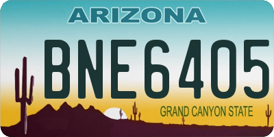 AZ license plate BNE6405