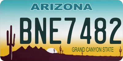 AZ license plate BNE7482
