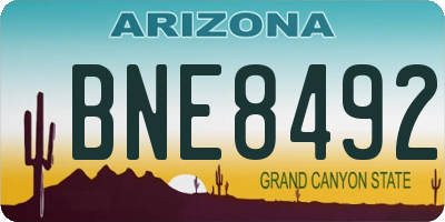 AZ license plate BNE8492