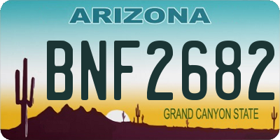 AZ license plate BNF2682