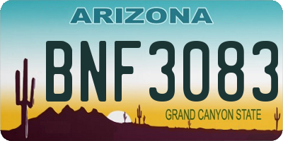AZ license plate BNF3083