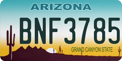 AZ license plate BNF3785