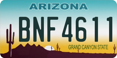 AZ license plate BNF4611