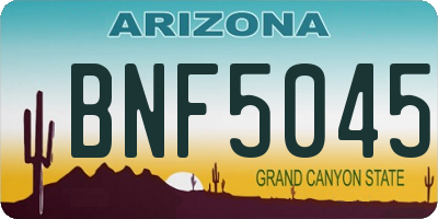 AZ license plate BNF5045