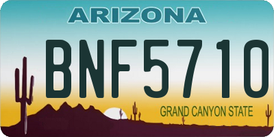 AZ license plate BNF5710
