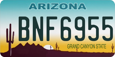 AZ license plate BNF6955