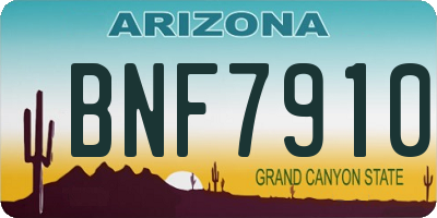 AZ license plate BNF7910