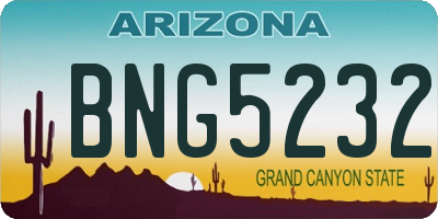 AZ license plate BNG5232