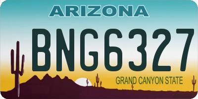 AZ license plate BNG6327