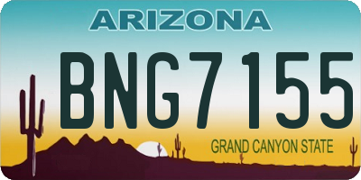 AZ license plate BNG7155