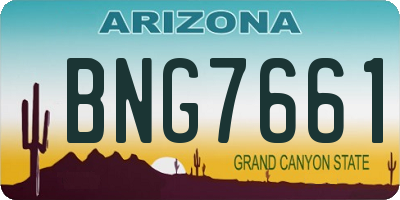 AZ license plate BNG7661