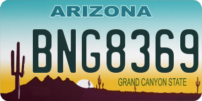 AZ license plate BNG8369