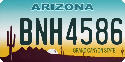 AZ license plate BNH4586