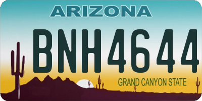 AZ license plate BNH4644