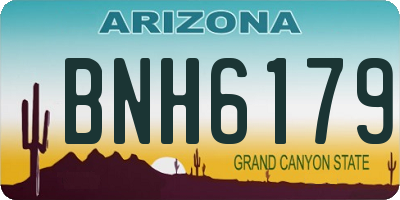 AZ license plate BNH6179
