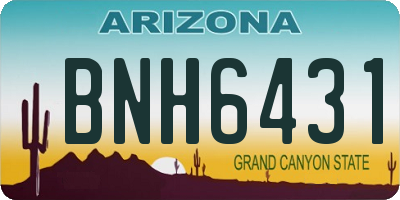 AZ license plate BNH6431