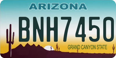 AZ license plate BNH7450