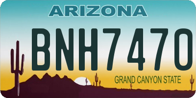 AZ license plate BNH7470