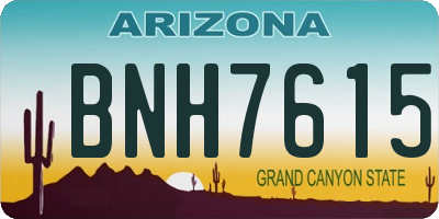 AZ license plate BNH7615