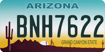 AZ license plate BNH7622