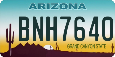 AZ license plate BNH7640