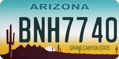AZ license plate BNH7740
