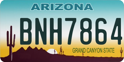 AZ license plate BNH7864