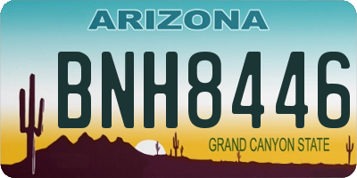 AZ license plate BNH8446