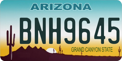 AZ license plate BNH9645