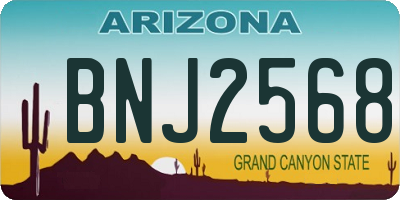 AZ license plate BNJ2568