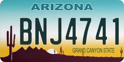 AZ license plate BNJ4741