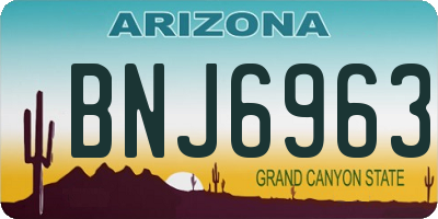 AZ license plate BNJ6963