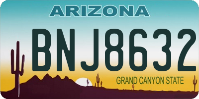 AZ license plate BNJ8632