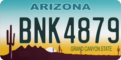 AZ license plate BNK4879