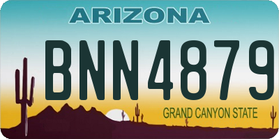 AZ license plate BNN4879