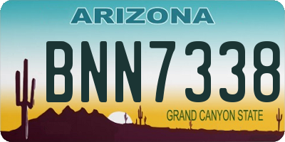 AZ license plate BNN7338