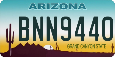 AZ license plate BNN9440