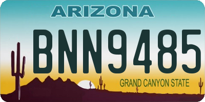 AZ license plate BNN9485