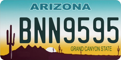 AZ license plate BNN9595