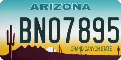 AZ license plate BNO7895