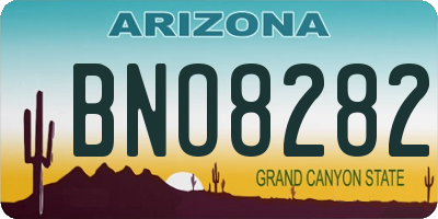 AZ license plate BNO8282